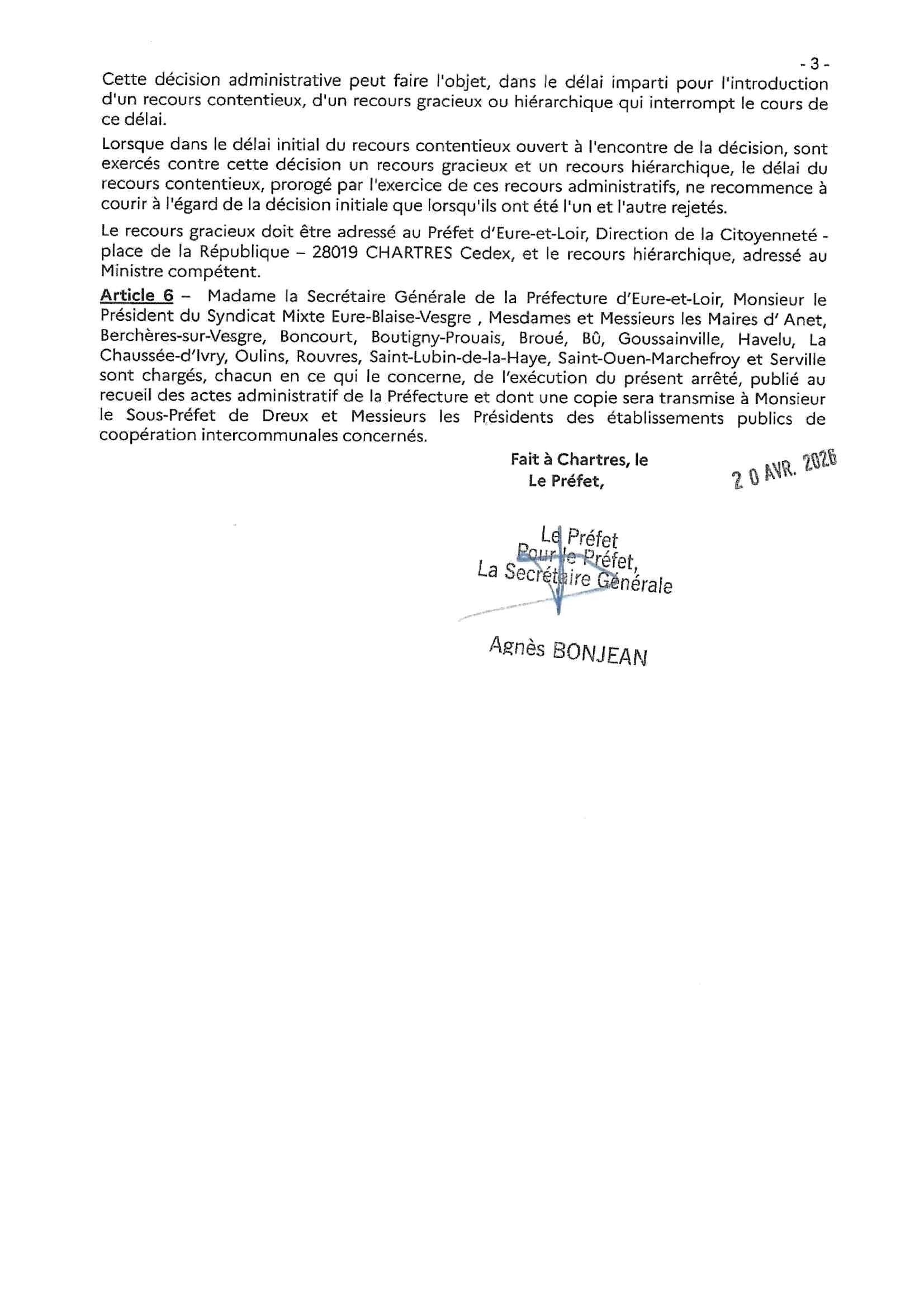 ARRETE AUTORISATION PP 3